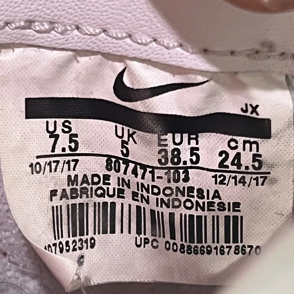 Nike Cortez Classic White Red Blue Leather Womens Casual Sneakers Shoes Size 7.5